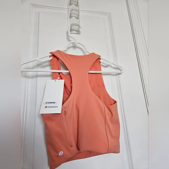 NWT Lululemon Swift Speed Cropped Tank TopB/C Cup Coral Kiss Size 2 - Picture 13 of 16